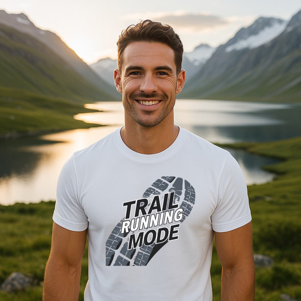"Trail Running Mode Shoe Print" T-Shirt - T-Shirt - S - Sloth & Duck
