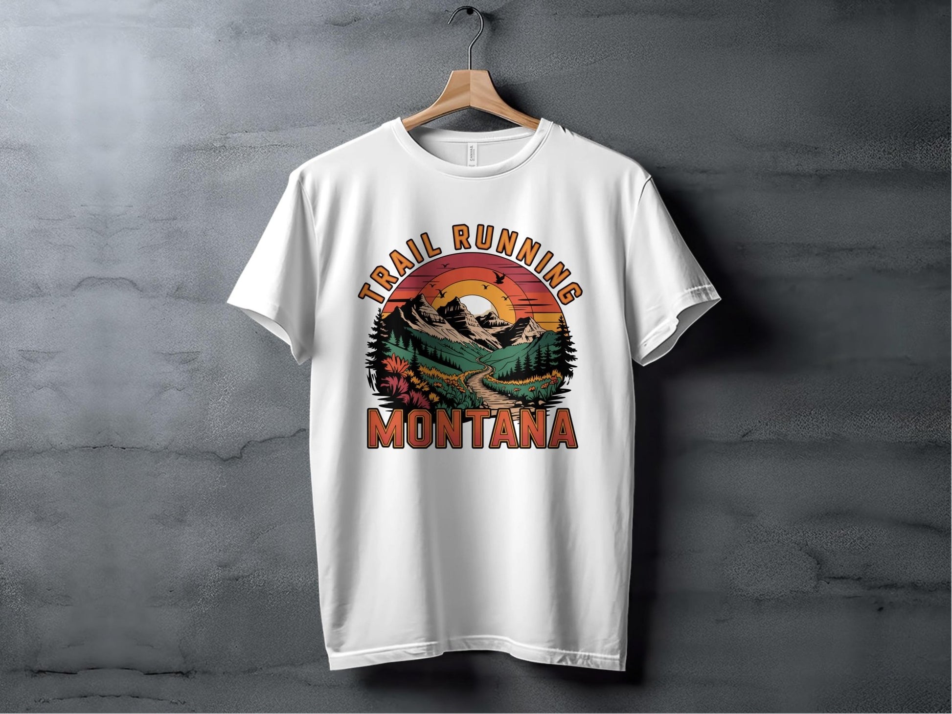 "Trail Running Montana" Adventure T-Shirt - T-Shirt - Sloth & Duck