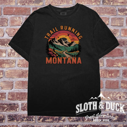 "Trail Running Montana" Adventure T-Shirt - T-Shirt - Sloth & Duck