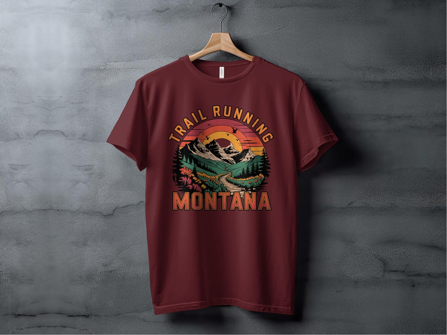 "Trail Running Montana" Adventure T-Shirt - T-Shirt - Sloth & Duck