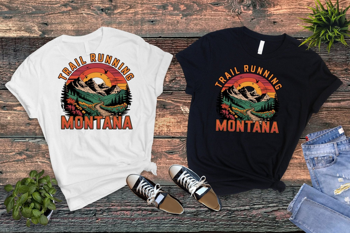 "Trail Running Montana" Adventure T-Shirt - T-Shirt - Sloth & Duck