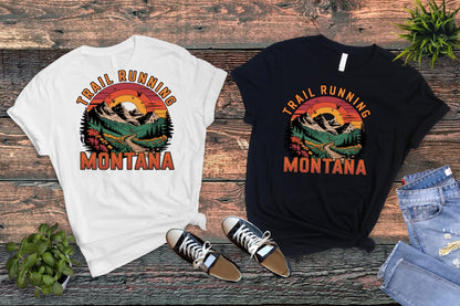 "Trail Running Montana" Adventure T-Shirt - T-Shirt - Sloth & Duck