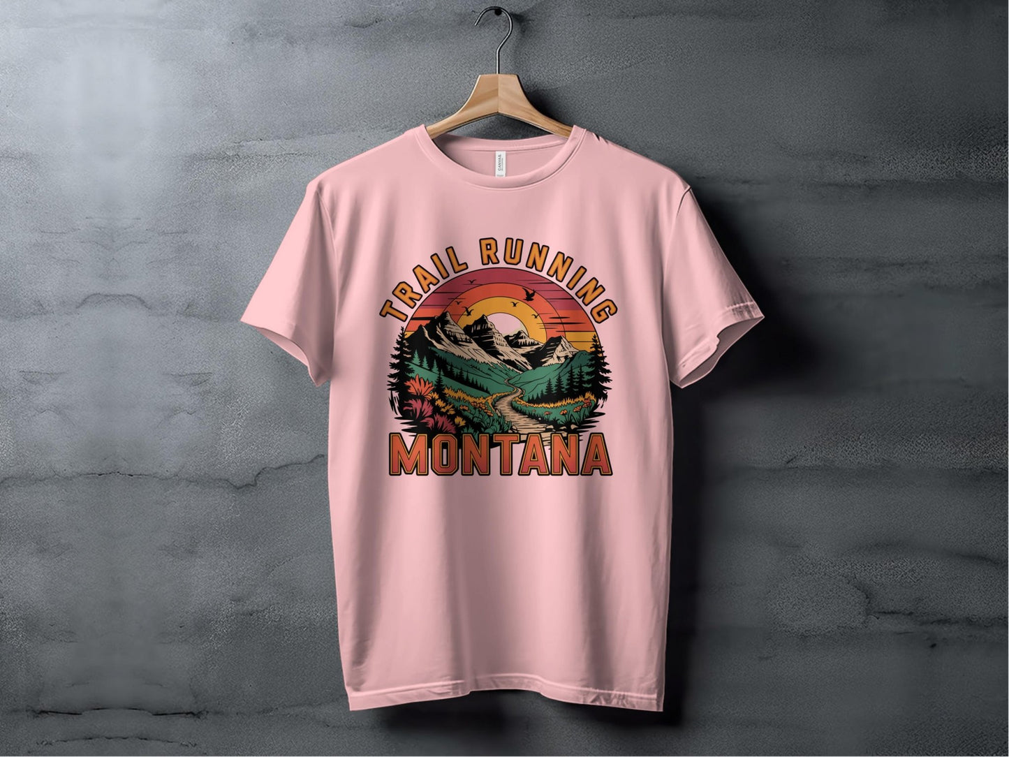 "Trail Running Montana" Adventure T-Shirt - T-Shirt - Sloth & Duck