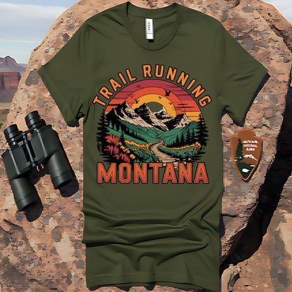 "Trail Running Montana" Adventure T-Shirt - T-Shirt - Sloth & Duck