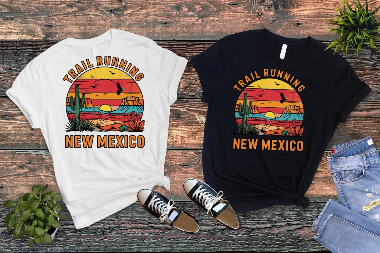 "Trail Running New Mexico" T-Shirt - T-Shirt - Sloth & Duck