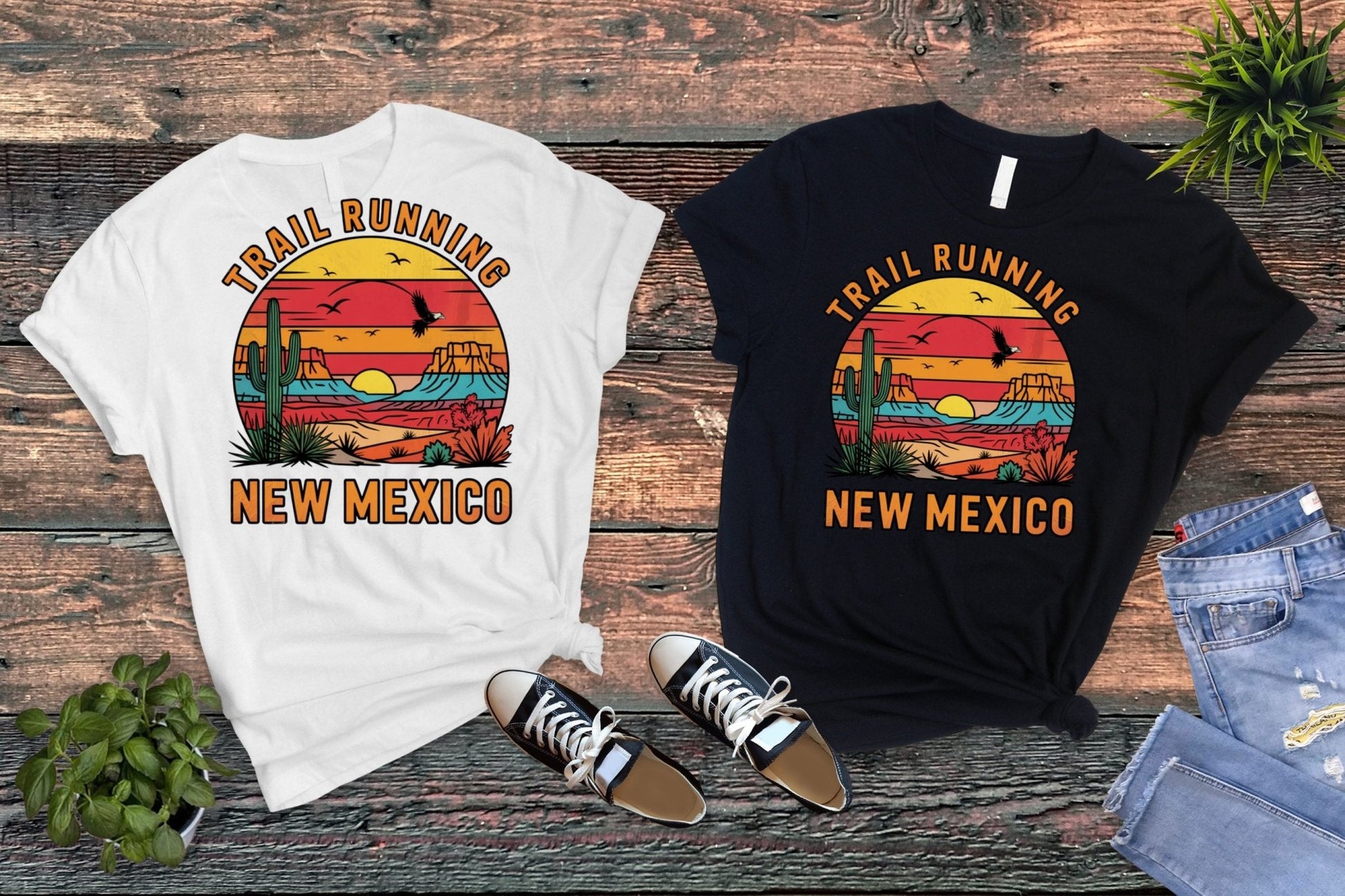 "Trail Running New Mexico" T-Shirt - T-Shirt - Sloth & Duck