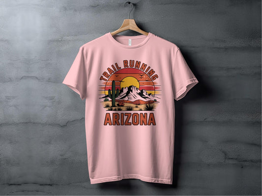 "Trail Running Retro Style Arizona" T-Shirt - T-Shirt - Sloth & Duck