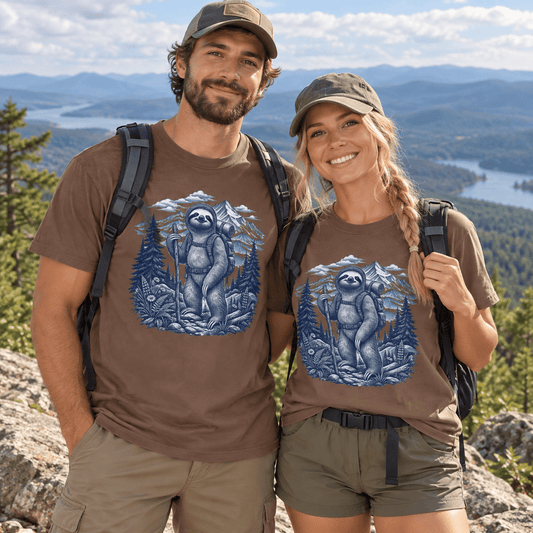 Trail Sloth Hiking T-Shirt -Espresso - Sloth & Duck