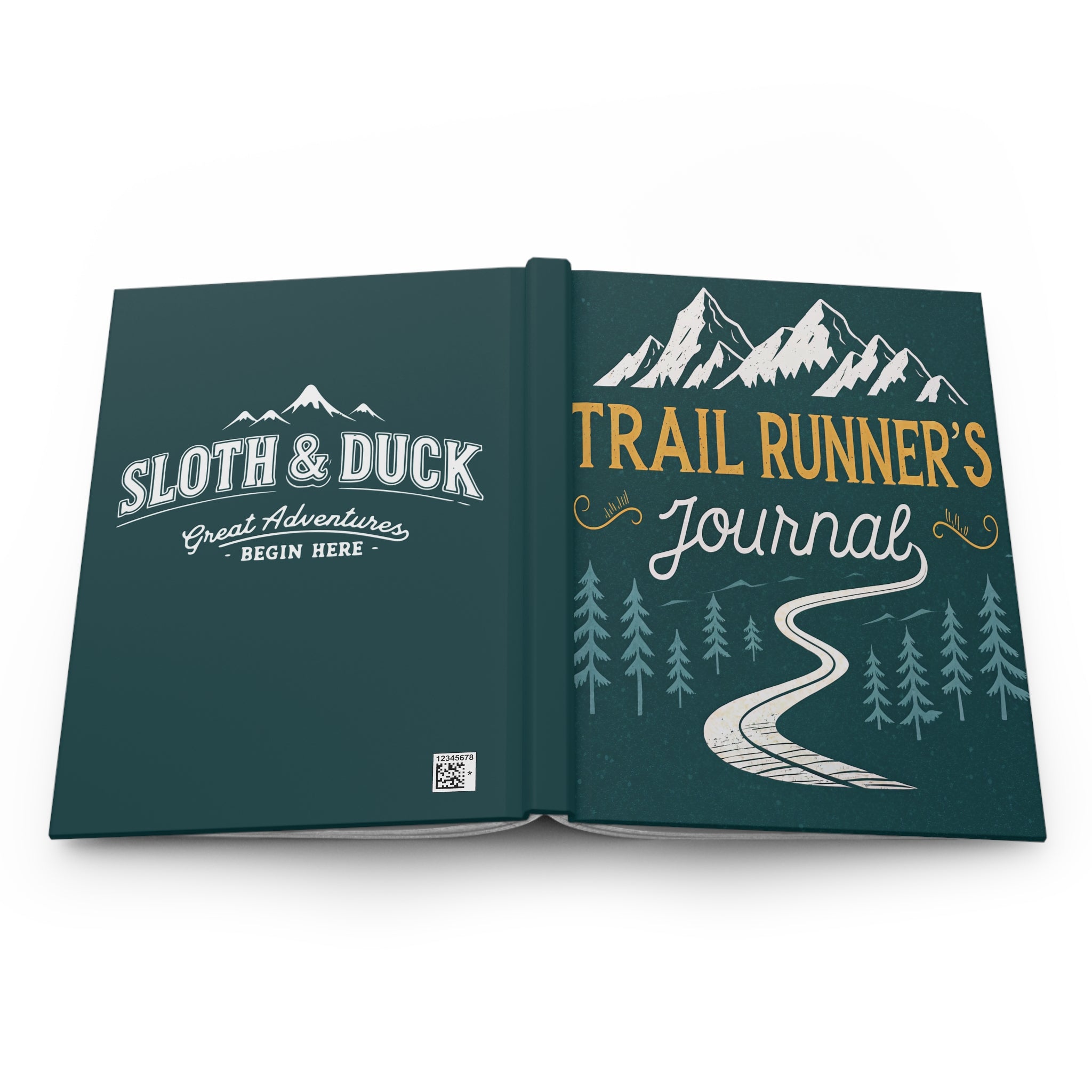 trail runners journal mountain graphic front and back