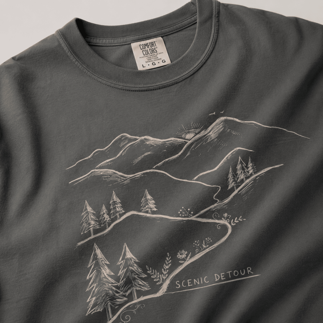 Trailhead Scenic Detour T-Shirt -Black - Sloth & Duck