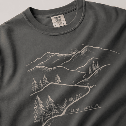 Trailhead Scenic Detour T-Shirt -Black - Sloth & Duck