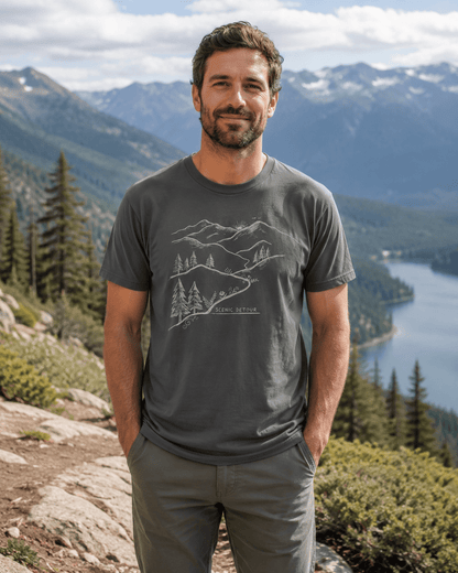 Trailhead Scenic Detour T-Shirt -Black - Sloth & Duck