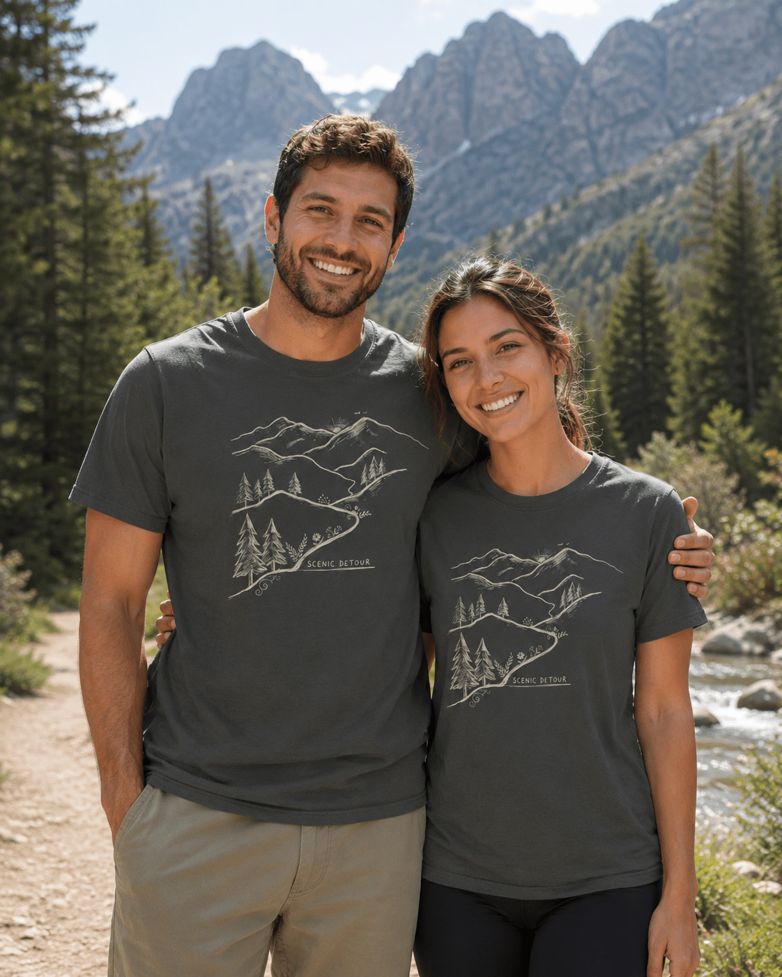 Trailhead Scenic Detour T-Shirt -Black - Sloth & Duck
