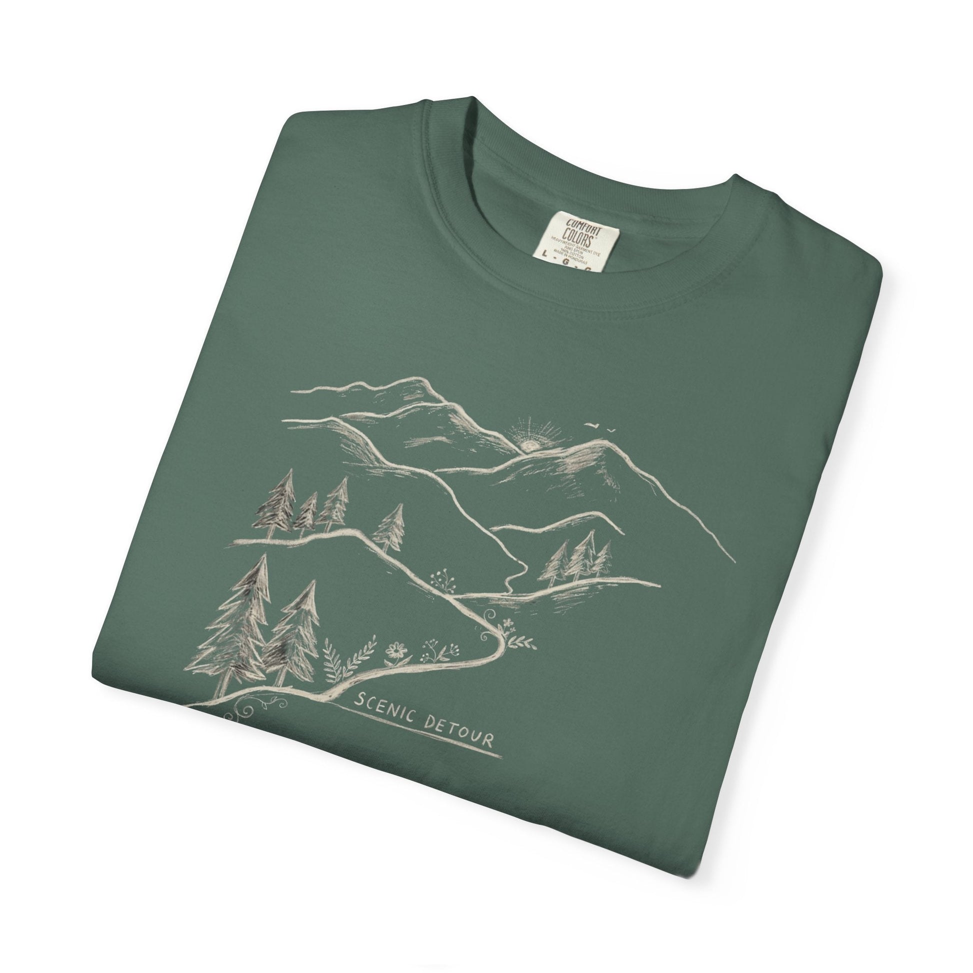 Trailhead Scenic Detour T-Shirt -Blue Spruce - Sloth & Duck
