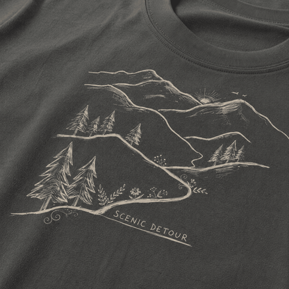 Trailhead Scenic Detour T-Shirt -Pepper - Sloth & Duck