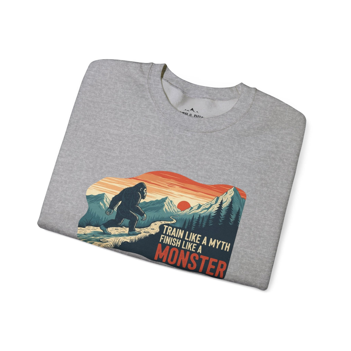 Train Like a Myth, Bigfoot Mountain Running Sweatshirt - Sport Grey - Sloth & Duck