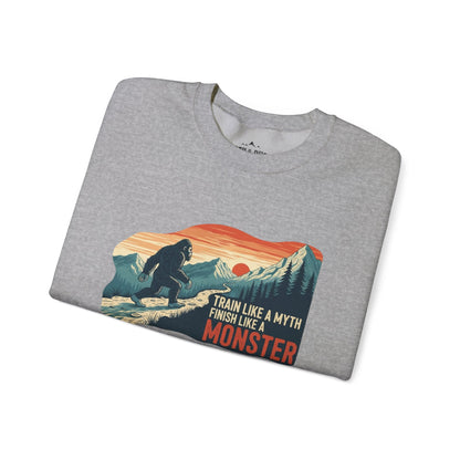 Train Like a Myth, Bigfoot Mountain Running Sweatshirt - Sport Grey - Sloth & Duck