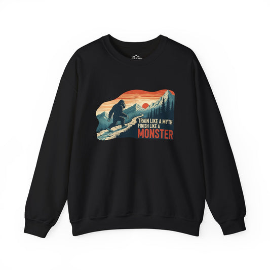 Train Like a Myth, Bigfoot Mountain Running Sweatshirt - Sloth & Duck