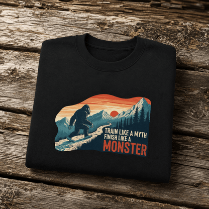 Train Like a Myth, Bigfoot Mountain Running Sweatshirt -Dark Heather - Sloth & Duck