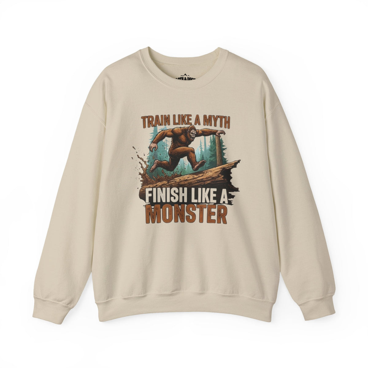 Train Like a Myth Bigfoot Sweatshirt - Sand - Sloth & Duck