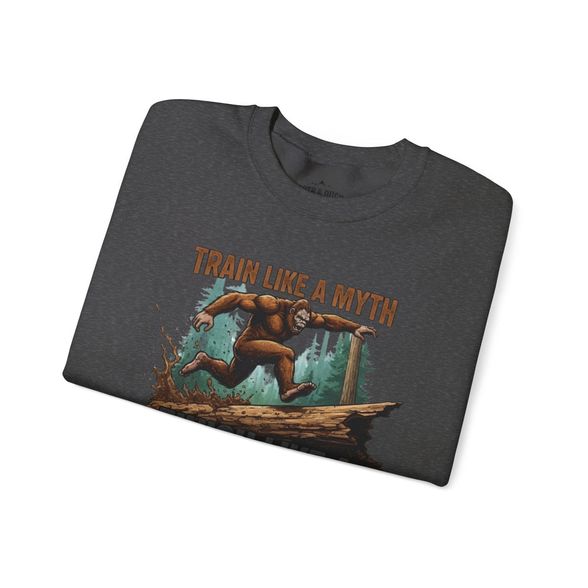 Train Like a Myth Bigfoot Sweatshirt - Dark Heather - Sloth & Duck