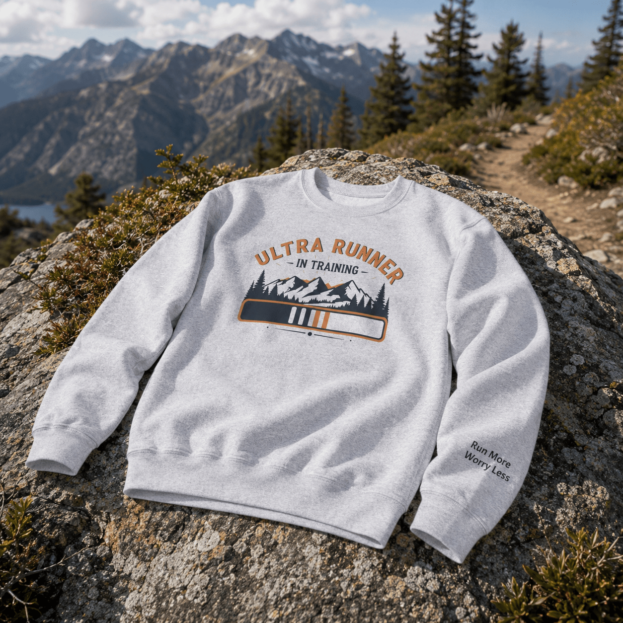 Ultra Runner in Training Sweatshirt -Ash - Sloth & Duck