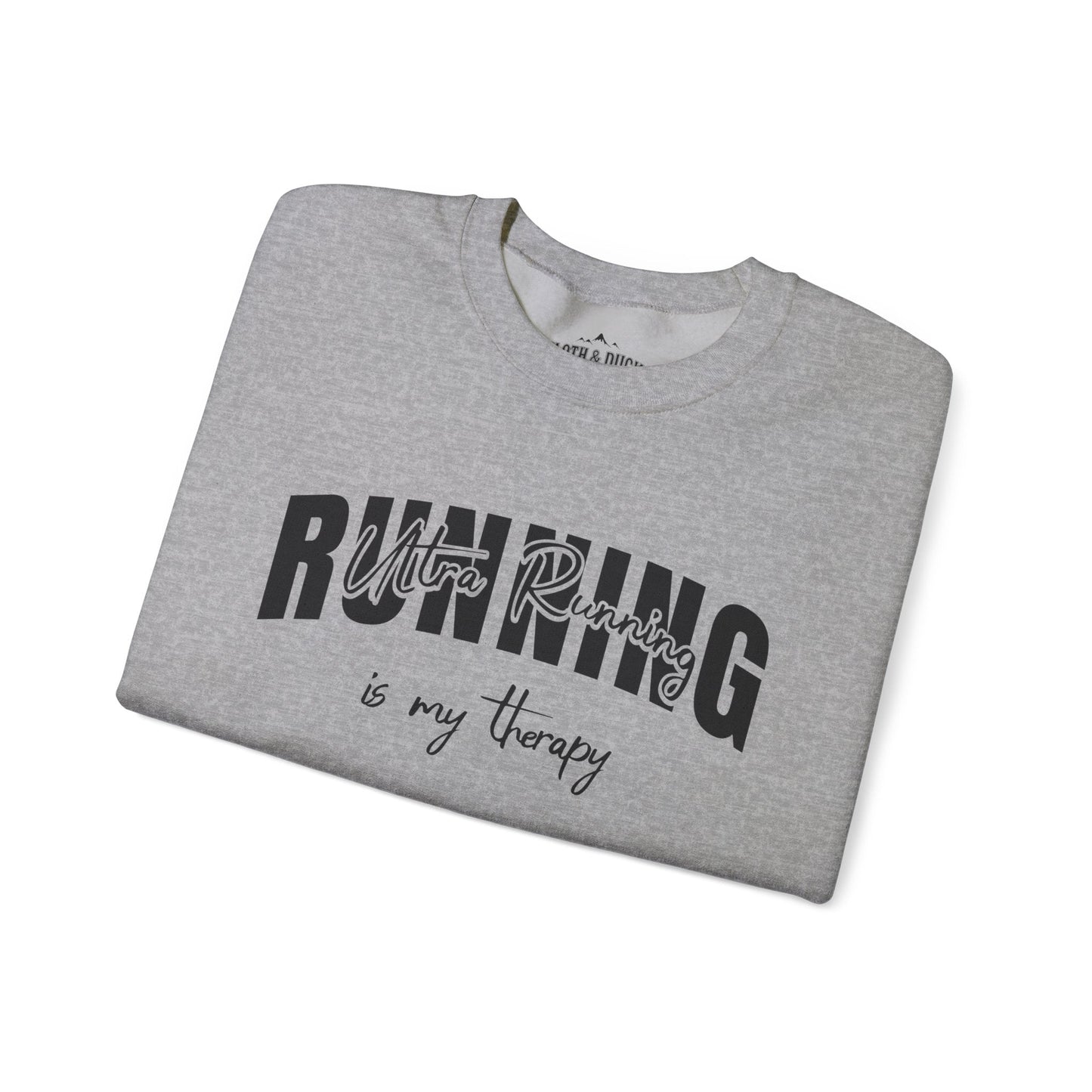 "Ultra Running is My Therapy" Sweatshirt - Sport Grey - Sloth & Duck
