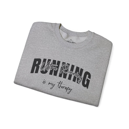"Ultra Running is My Therapy" Sweatshirt - Sport Grey - Sloth & Duck