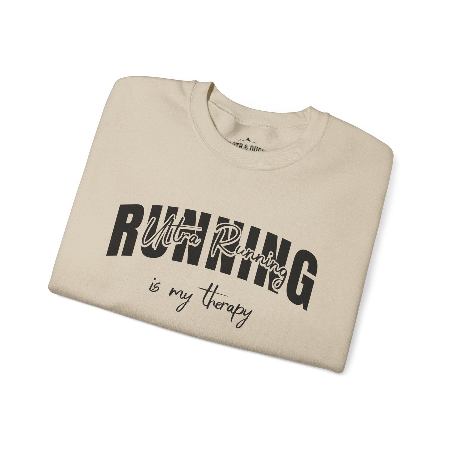 "Ultra Running is My Therapy" Sweatshirt - Sand - Sloth & Duck