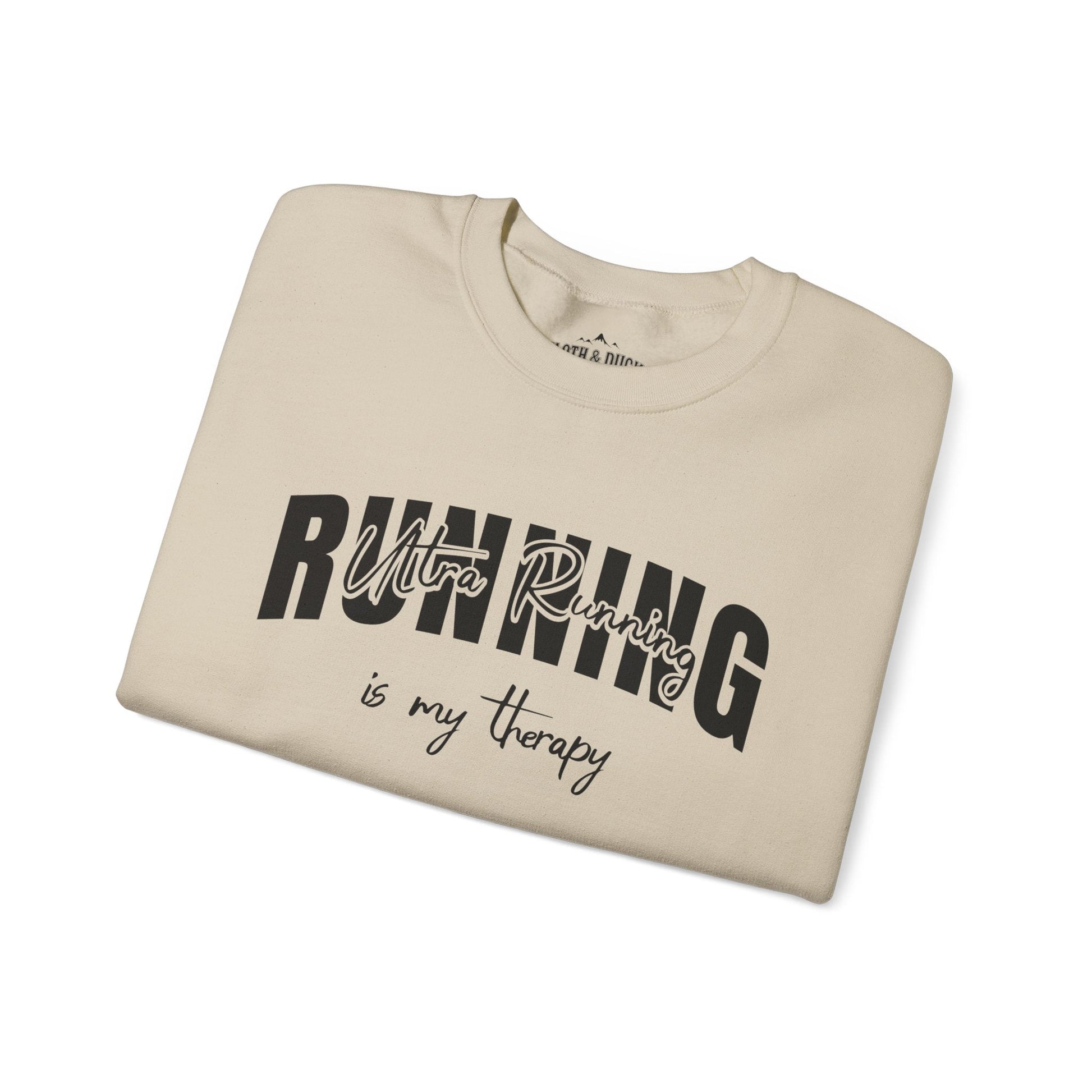"Ultra Running is My Therapy" Sweatshirt - Sand - Sloth & Duck