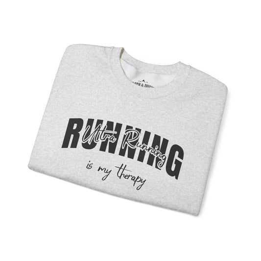 ultra running is my therapy sweatshirt salt and pepper
