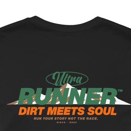 Ultrarunner Dirt Meets Soul Graphic T-Shirt - Black Heather - Sloth & Duck