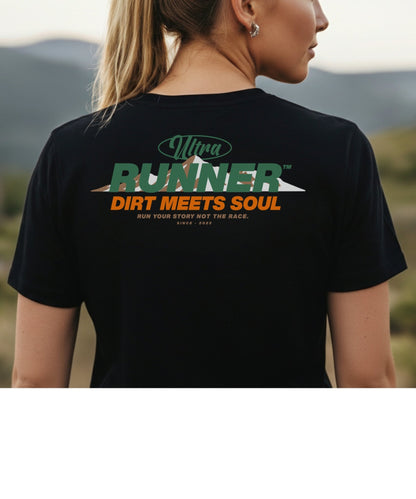 Ultrarunner Dirt Meets Soul Graphic T-Shirt - Asphalt - Sloth & Duck