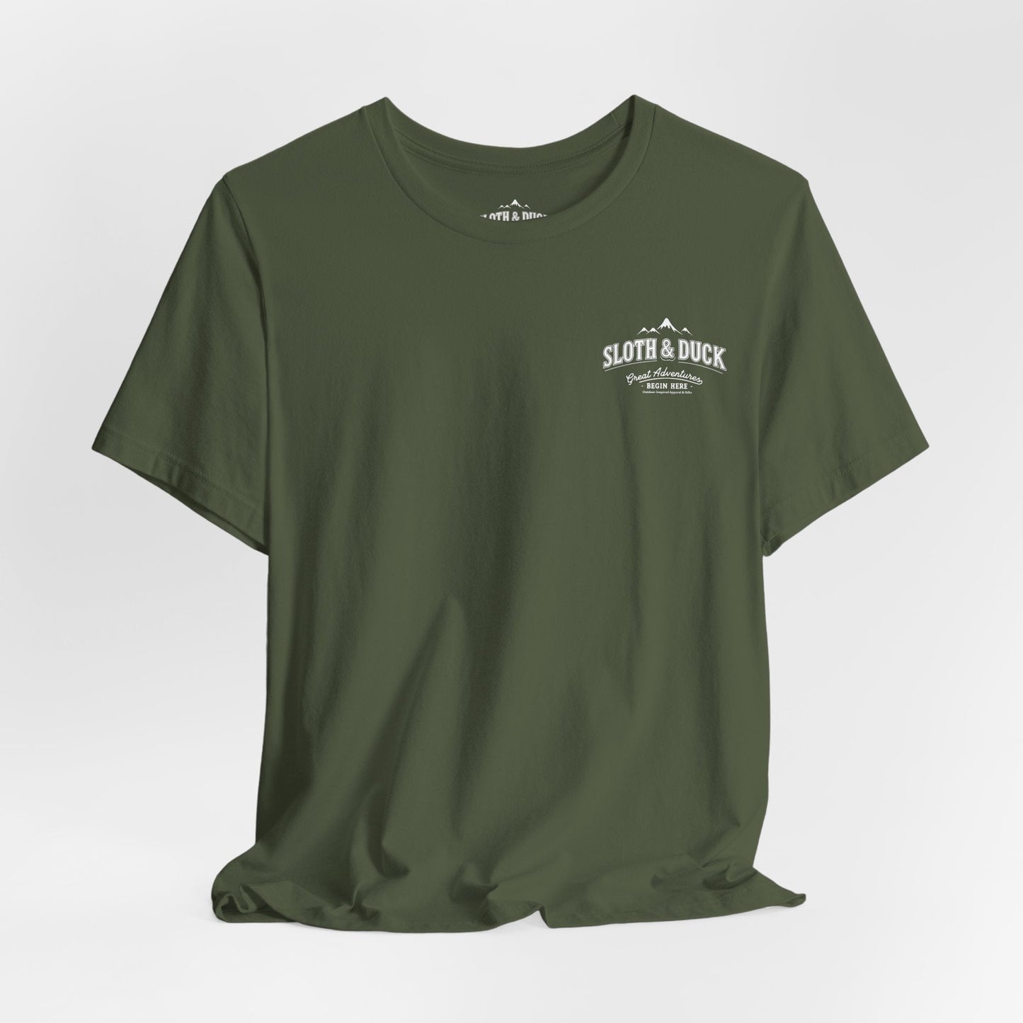 Ultrarunner Dirt Meets Soul Graphic T-Shirt - Military Green - Sloth & Duck