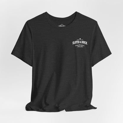 Ultrarunner Dirt Meets Soul Graphic T-Shirt - Dark Grey Heather - Sloth & Duck