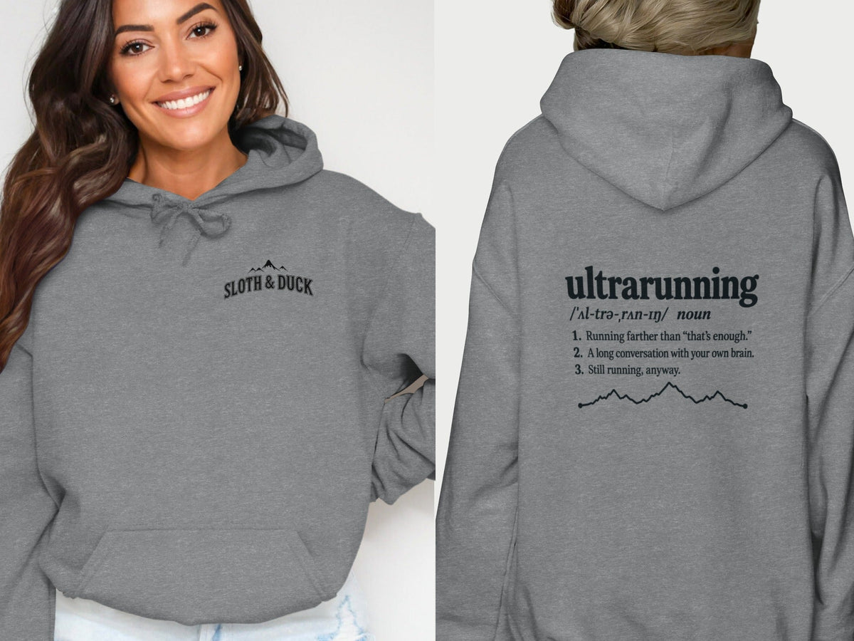 Ultrarunning Definition Graphic Sweatshirt -S - Sloth & Duck