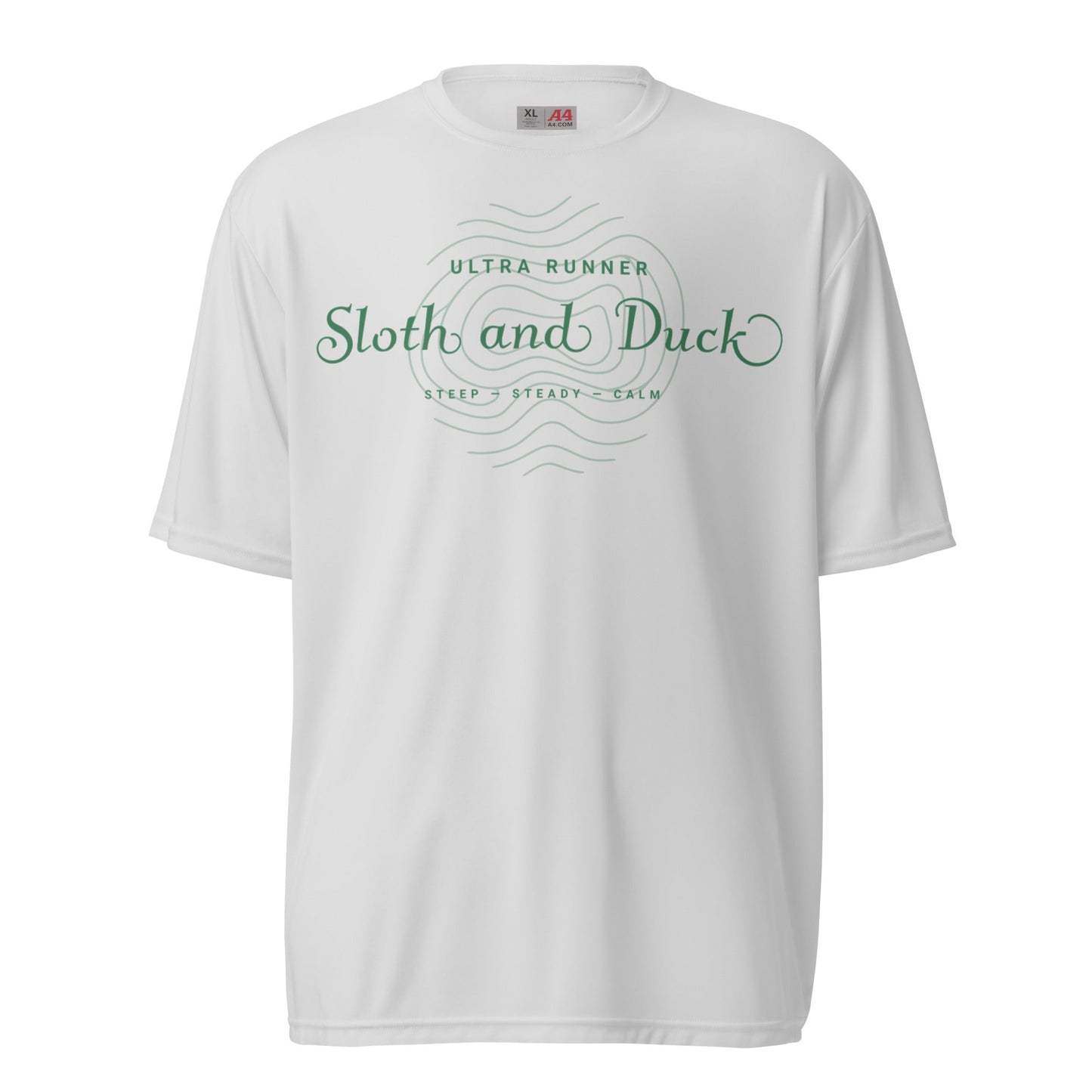 Unisex Performance Trail Tee | Moisture - Wicking & UV Protection - Silver - Sloth & Duck