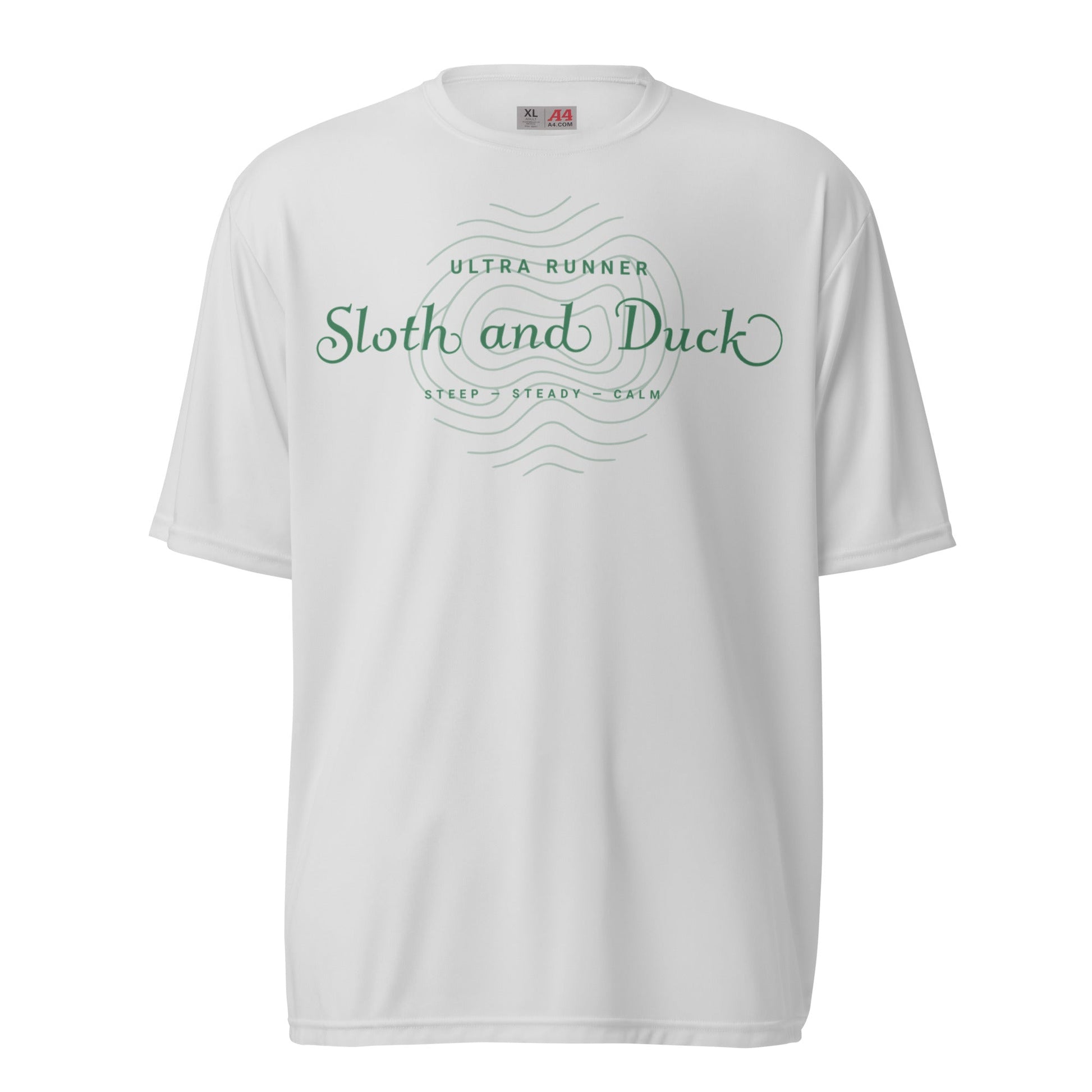 Unisex Performance Trail Tee | Moisture - Wicking & UV Protection - Silver - Sloth & Duck