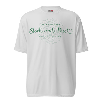 Unisex Performance Trail Tee | Moisture - Wicking & UV Protection - Silver - Sloth & Duck