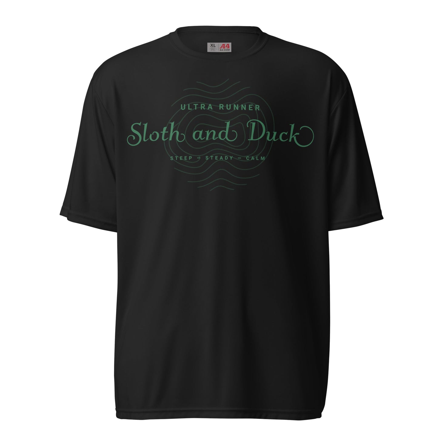 Unisex Performance Trail Tee | Moisture - Wicking & UV Protection - Black - Sloth & Duck