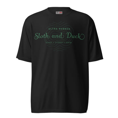 Unisex Performance Trail Tee | Moisture - Wicking & UV Protection - Black - Sloth & Duck