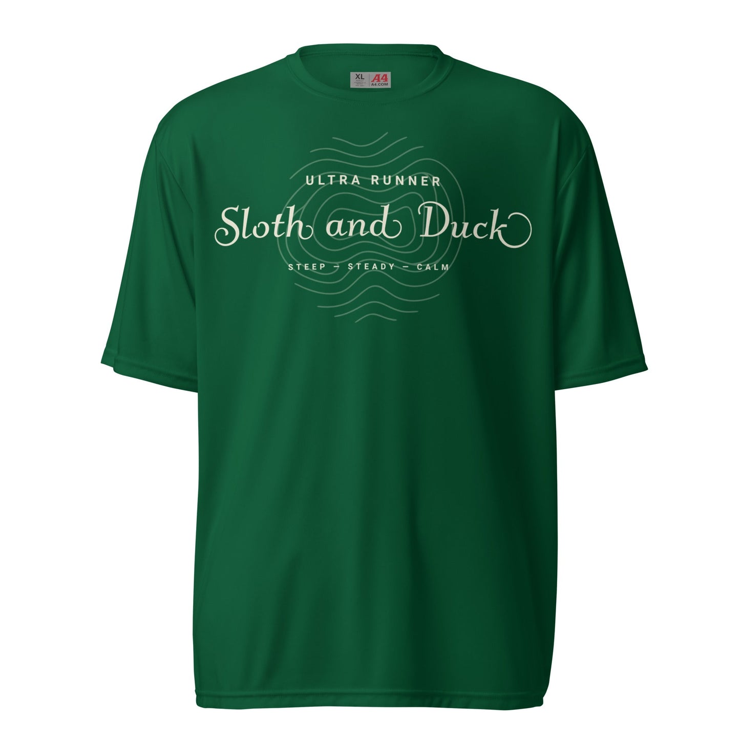 Unisex Performance Trail Tee | Moisture - Wicking & UV Protection - Forest Green - Sloth & Duck