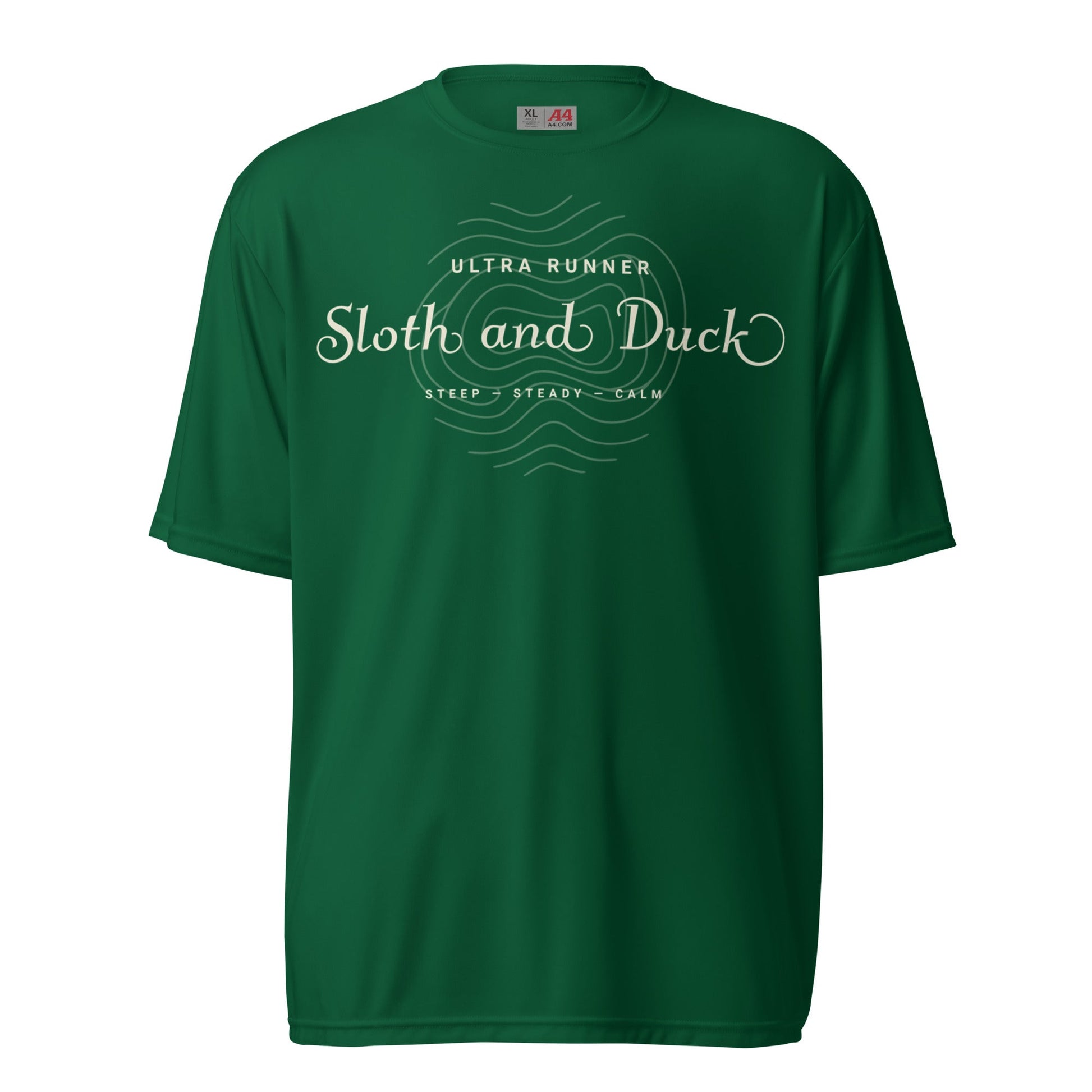 Unisex Performance Trail Tee | Moisture - Wicking & UV Protection - Forest Green - Sloth & Duck