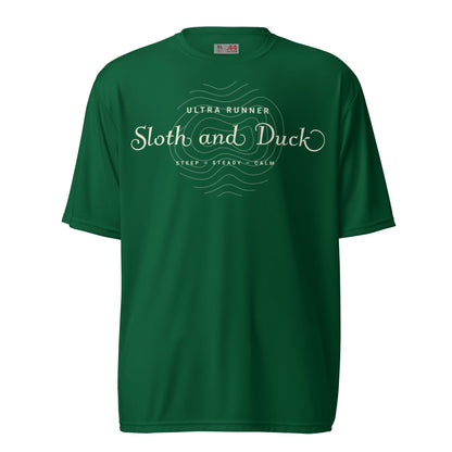 Unisex Performance Trail Tee | Moisture - Wicking & UV Protection - Forest Green - Sloth & Duck