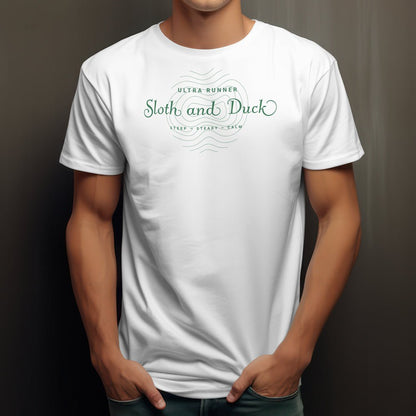 Unisex Performance Trail Tee | Moisture - Wicking & UV Protection - White - Sloth & Duck