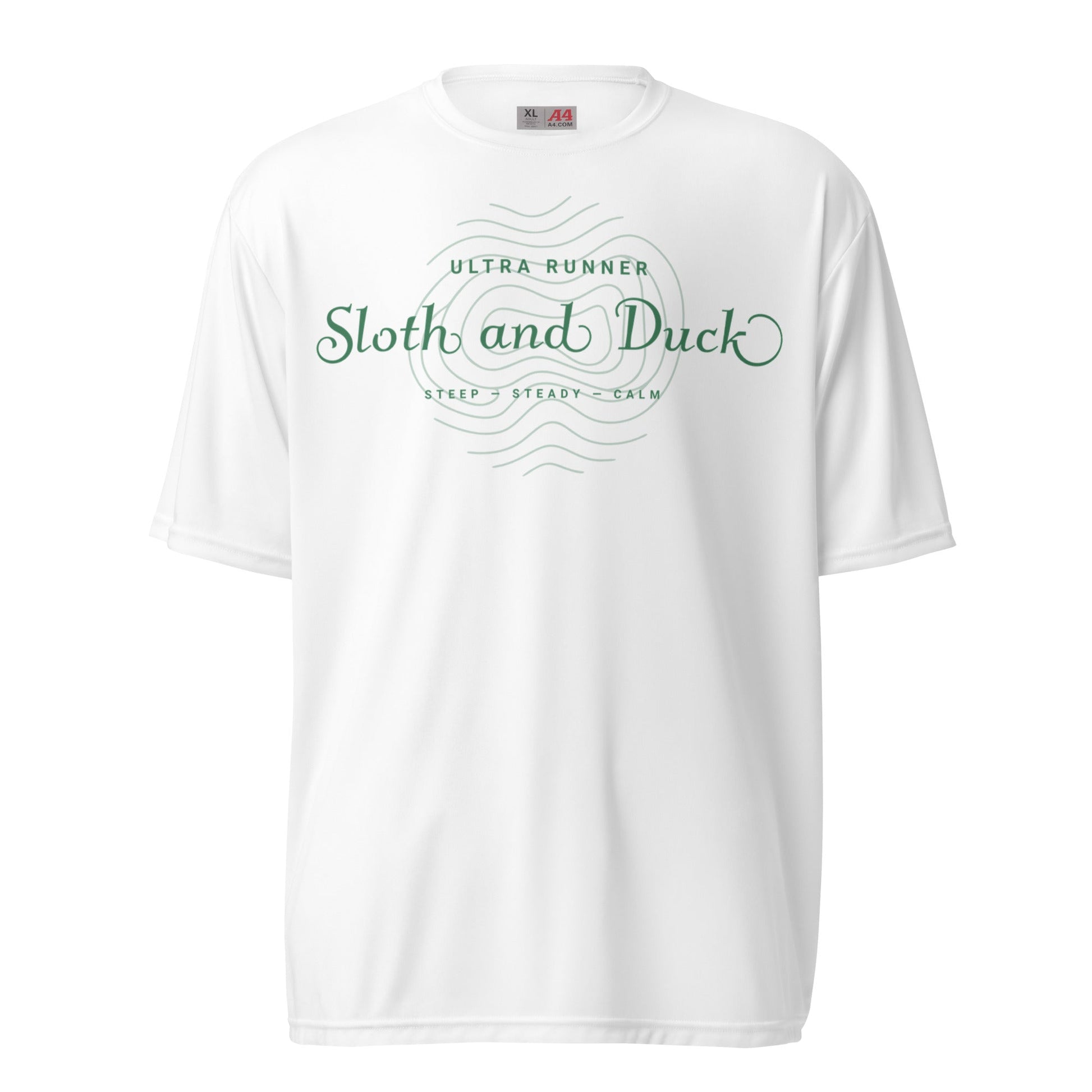 Unisex Performance Trail Tee | Moisture - Wicking & UV Protection - White - Sloth & Duck