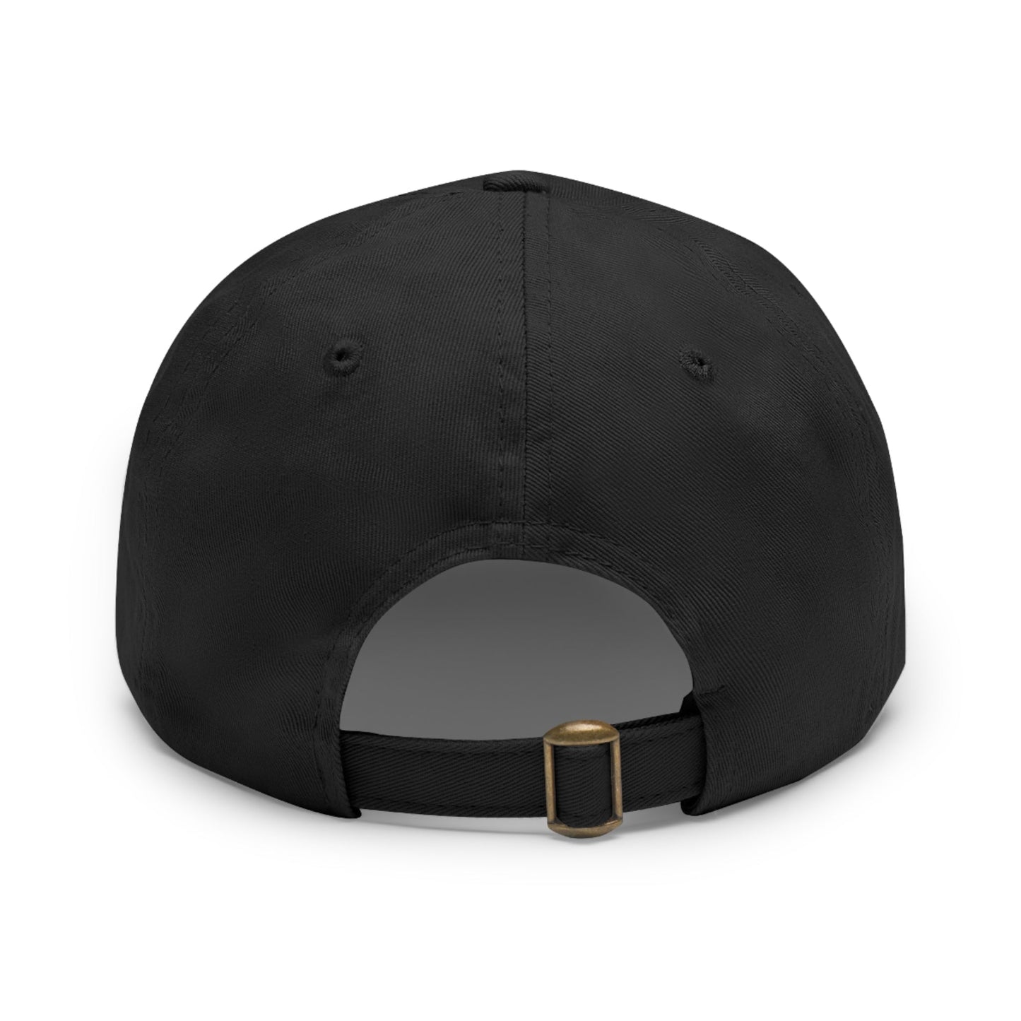 USA Flag Leather Patch Dad Hat, Sloth & Duck Vintage Americana Cap - Black / Black patch - Sloth & Duck