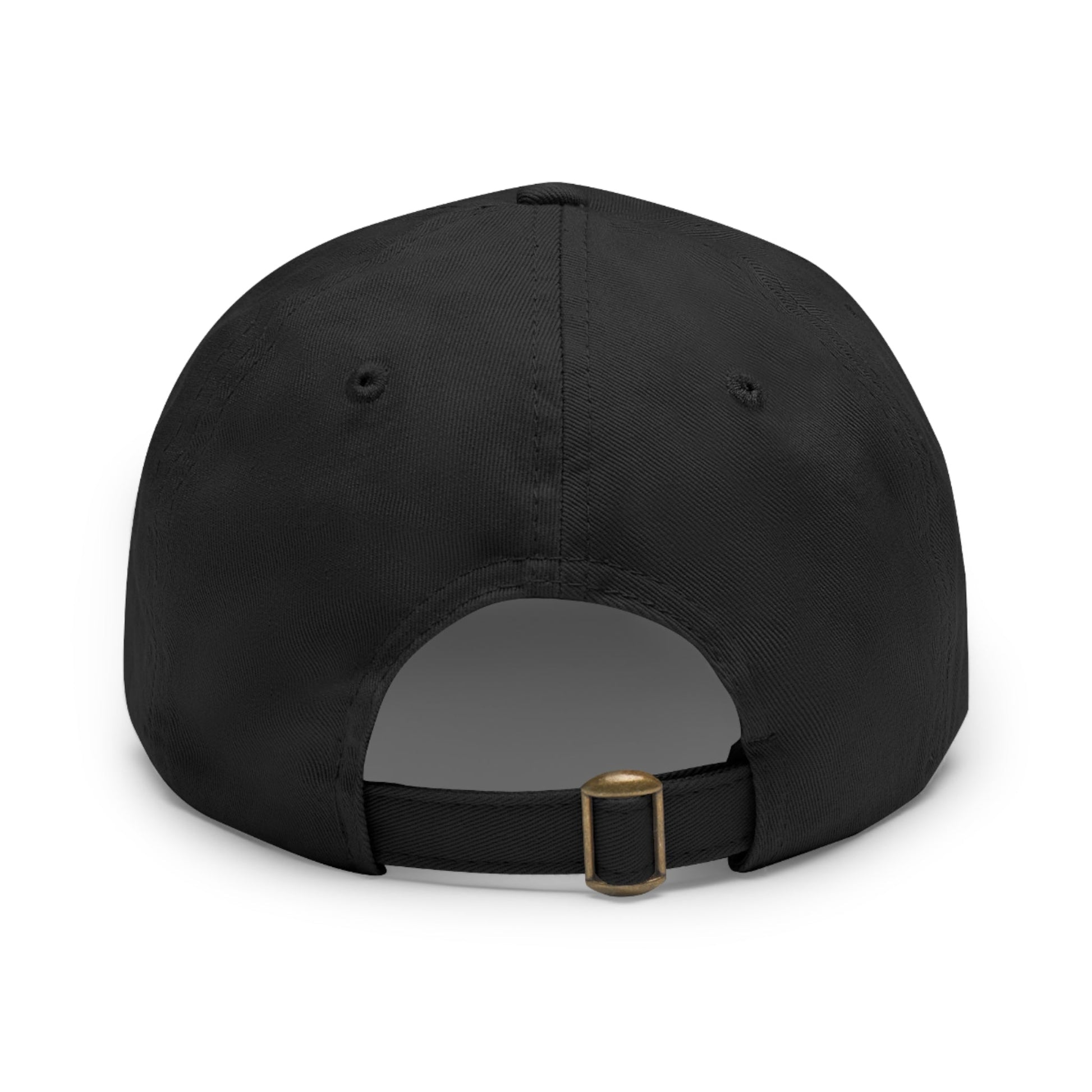 USA Flag Leather Patch Dad Hat, Sloth & Duck Vintage Americana Cap - Black / Black patch - Sloth & Duck