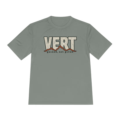 Vert Gained, Not Given Trail Running Performance T-Shirt -XS - Sloth & Duck