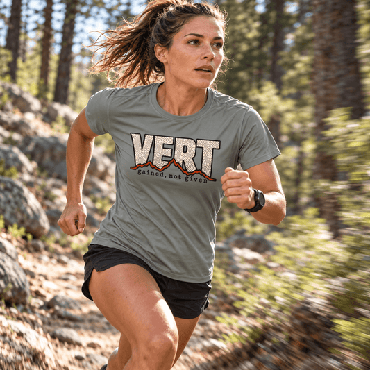 Vert Gained, Not Given Trail Running Performance T-Shirt -XS - Sloth & Duck